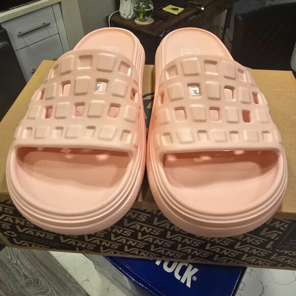 Vans Slide On VR3 Cush Sandals Light Pink Women's Size 10 Slip On NEW - Picture 4 of 9